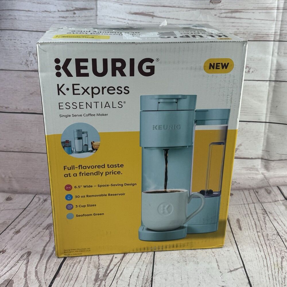 Keurig K Express Essentials Single Serve K Cup Coffee Maker Seafoam Green